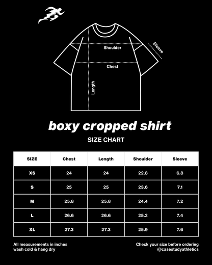 002 navy boxy cropped shirt