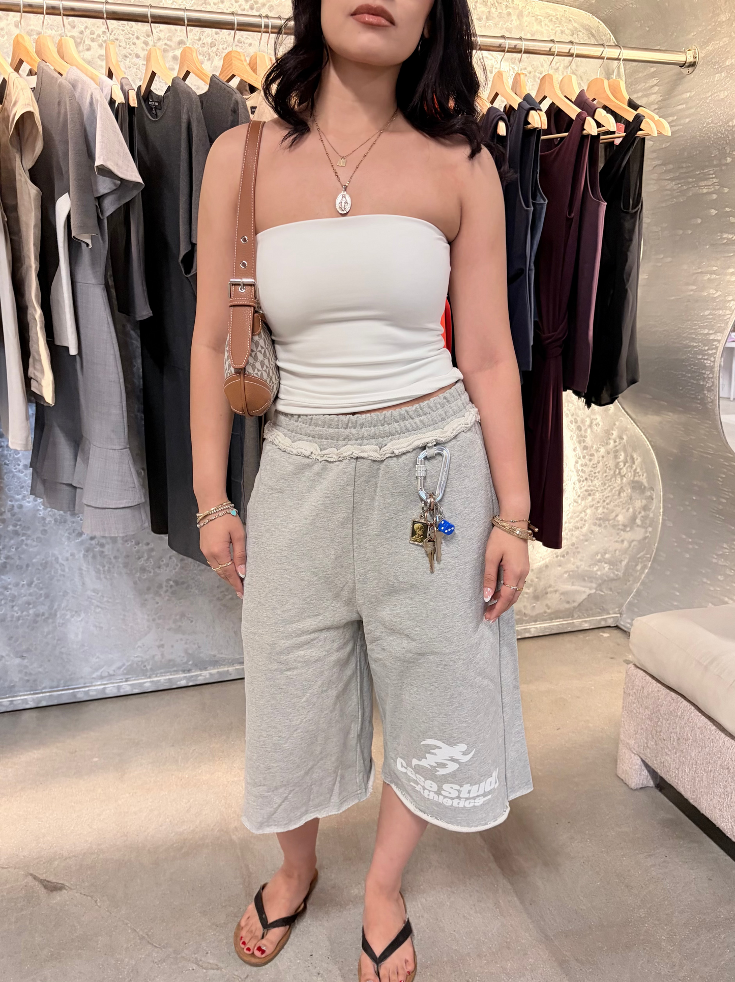 002 baggy grey sweatshorts